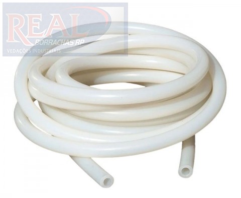 CÓD 000393 TUBO / MANGUEIRA EX 12,8 X INT 8 PAREDE 2,4 MM - SILICONE BRANCO