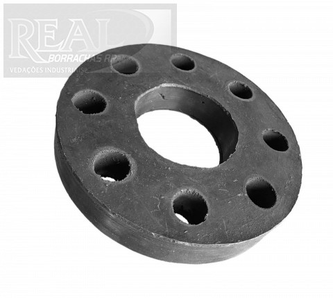 CÓD 000753 ACOPLAMENTO EX 160 X INT 70 X ALT 26 X 8 F DE 18 MM NBR 65 SH BOMBA